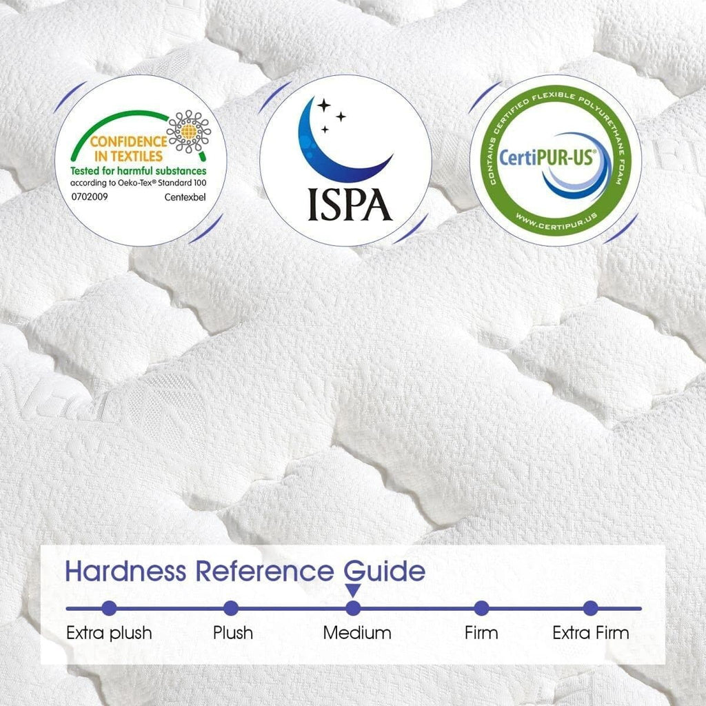 Matelas hybride en mousse à mémoire de forme de 14 pouces dans une boîte pour soulager la pression