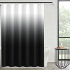 Ensemble de bain/douche 14 pièces : rideau de douche ombré, crochets et doublure PEVA