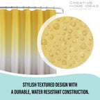 Ensemble de bain/douche 14 pièces : rideau de douche ombré, crochets et doublure PEVA