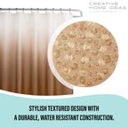 Ensemble de bain/douche 14 pièces : rideau de douche ombré, crochets et doublure PEVA