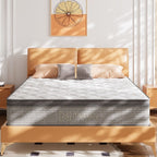 Matelas à ressorts ensachés ensachés en mousse à mémoire de forme et gel rafraîchissant de 14 po, isolant les mouvements, emballé individuellement pour soulager les maux de dos et rafraîchir