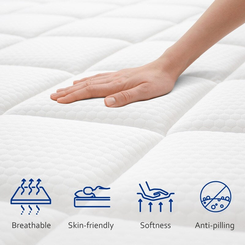 Matelas à ressorts ensachés ensachés en mousse à mémoire de forme et gel rafraîchissant de 14 po, isolant les mouvements, emballé individuellement pour soulager les maux de dos et rafraîchir