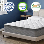 Matelas à ressorts ensachés ensachés en mousse à mémoire de forme et gel rafraîchissant de 14 po, isolant les mouvements, emballé individuellement pour soulager les maux de dos et rafraîchir