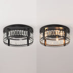 Plafonnier encastré industriel noir mat de 14 po