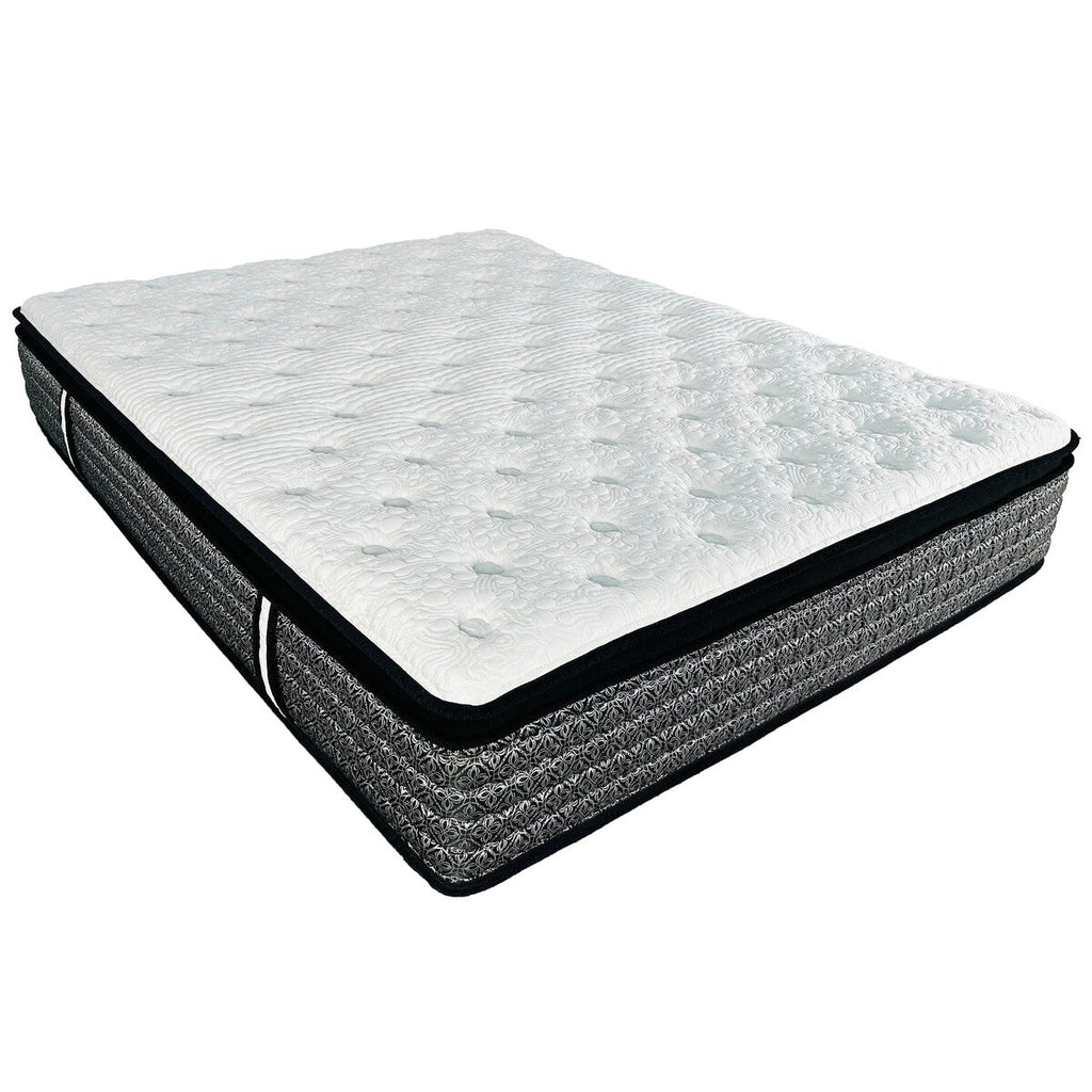 Matelas hybride à ressorts ensachés de 14 po, matelas à plateau-coussin Euro en mousse à mémoire de forme et gel