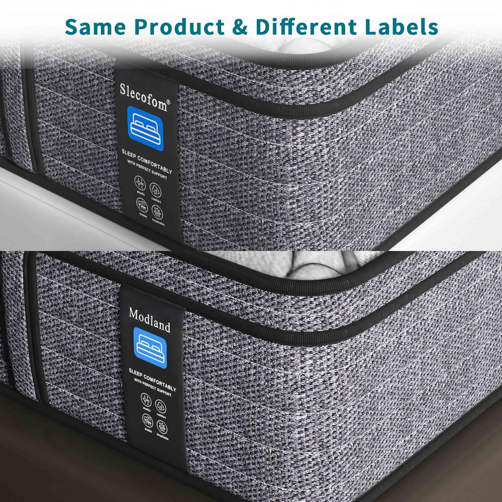 Matelas hybride moyen Euro Top de 14 pouces, matelas en mousse à mémoire de forme dans une boîte