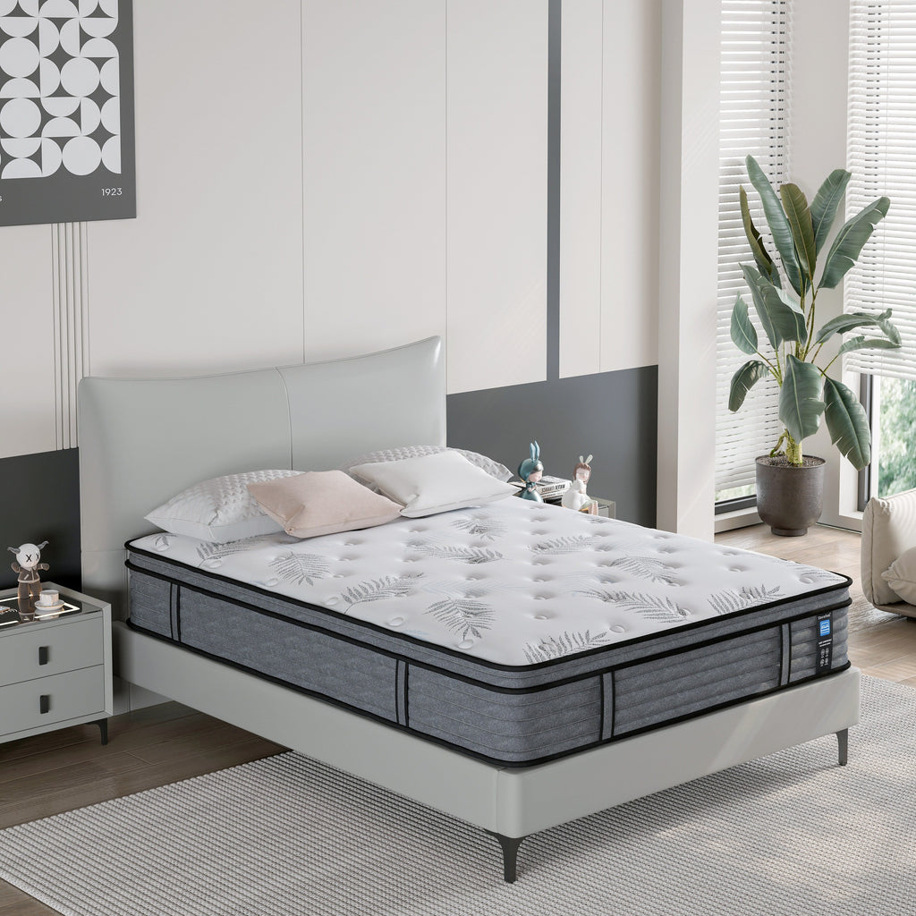 Matelas hybride en mousse à mémoire de forme Cool Gel de 14 pouces, ferme, pour petites chambres