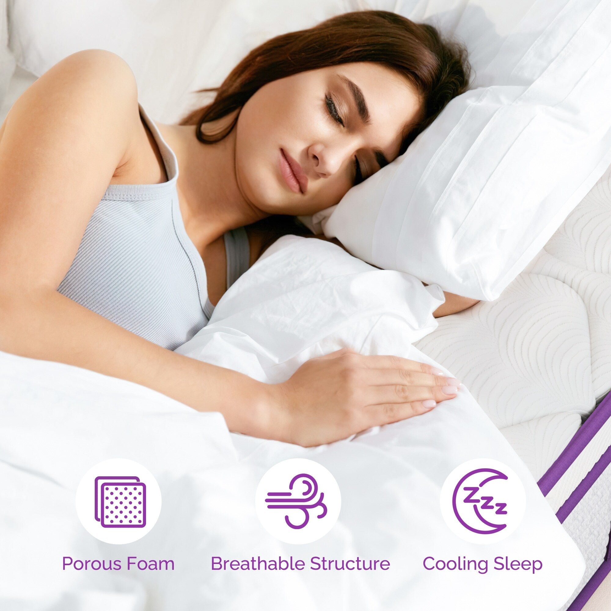 Matelas hybride en mousse à mémoire de forme de 14 pouces en gel dans une boîte