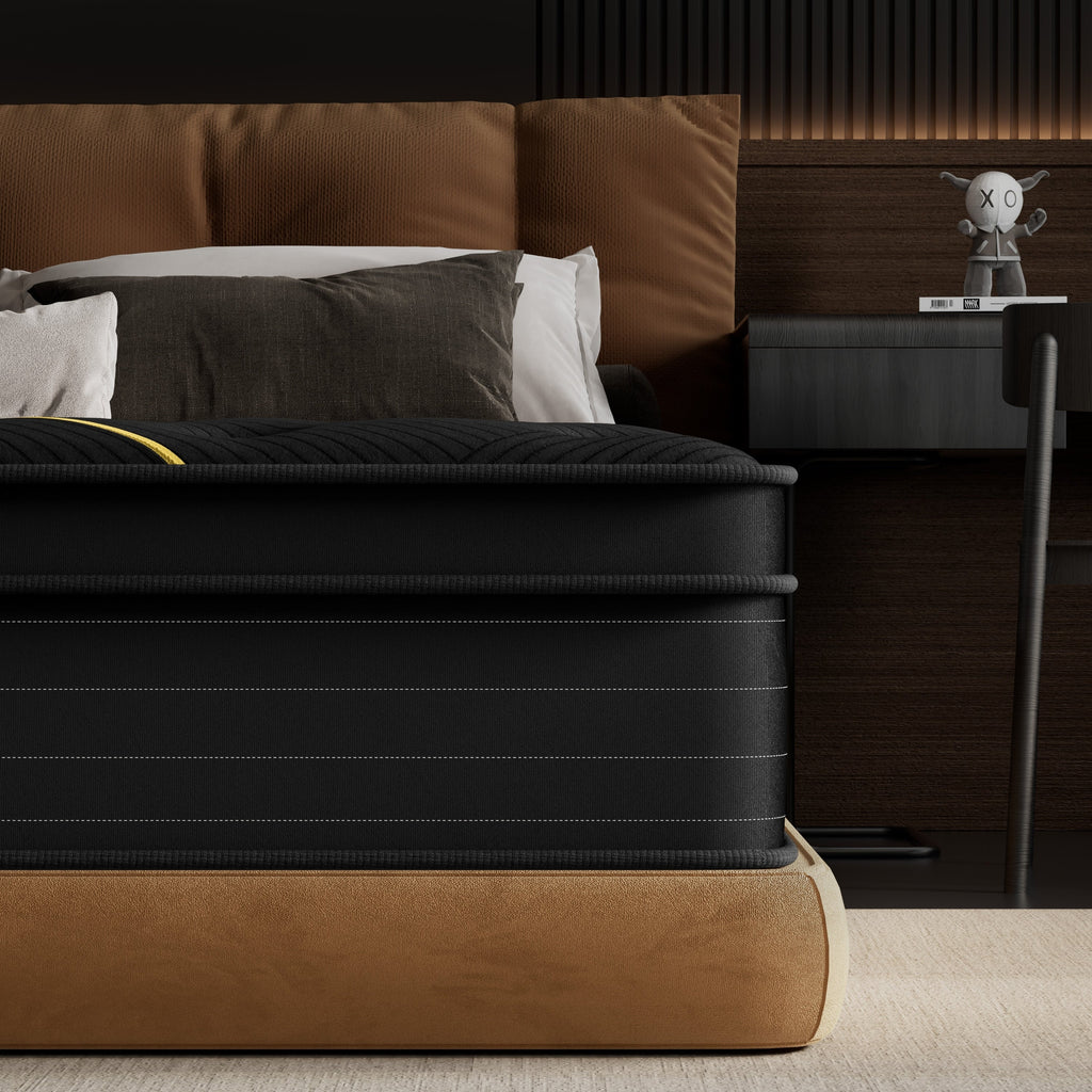 Matelas hybride en mousse à mémoire de forme avec gel moelleux de 14 pouces et ressorts ensachés