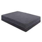 Matelas hybride en mousse à mémoire de forme infusée de gel, 14 pouces, gris foncé, matelas dans une boîte, fermeté moyenne.