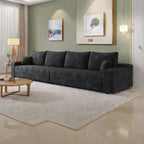 Canapé 5 places en mousse 140Foam - Canapé nuage en velours côtelé moelleux avec fauteuil inclinable et mousse haute résilience