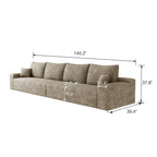 Canapé 5 places en mousse 140Foam - Canapé nuage en velours côtelé moelleux avec fauteuil inclinable et mousse haute résilience