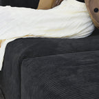 Canapé sectionnel modulaire en velours côtelé 141,73 avec coussin épais, canapé convertible à assise profonde pour salon