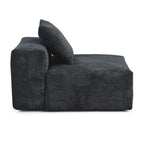 Canapé sectionnel modulaire en velours côtelé 141,73 avec coussin épais, canapé convertible à assise profonde pour salon