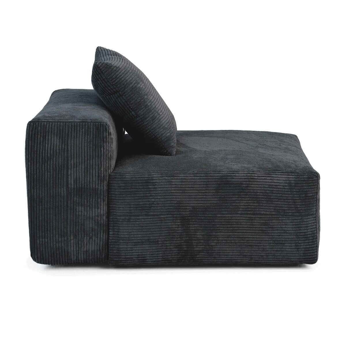 Canapé sectionnel modulaire en velours côtelé 141,73 avec coussin épais, canapé convertible à assise profonde pour salon