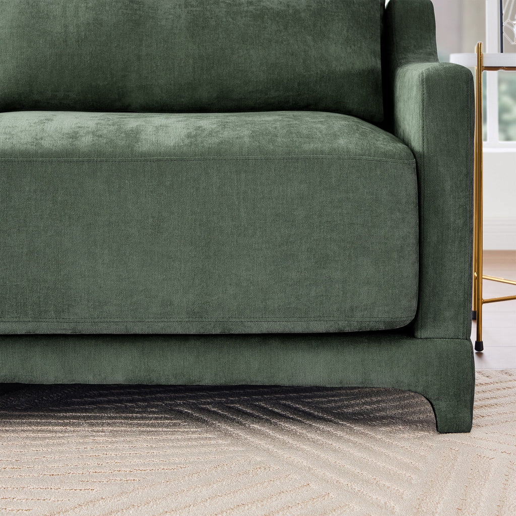 Canapé 6 places en chenille 141,7 avec base ergonomique en bois et éponge haute résilience pour le salon