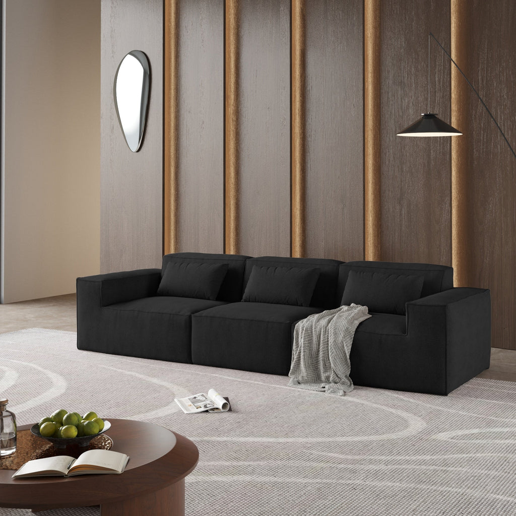 Canapé sectionnel Cloud 149, grand canapé modulaire 4 places, canapés modernes et confortables en velours côtelé, meubles de salon