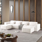 Canapé sectionnel modulaire en U 149, canapé rembourré 6 places, combinaison libre