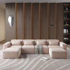 Canapé sectionnel modulaire en U 149, canapé rembourré 6 places, combinaison libre