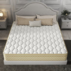 Matelas hybride en mousse à mémoire de forme de taille moyenne, 14 Euro Top, dans une boîte