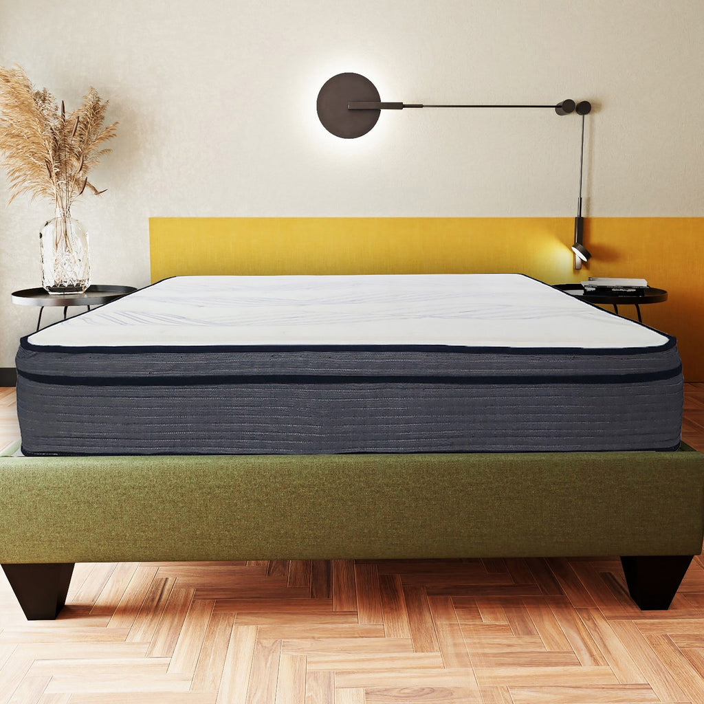Matelas hybride en mousse moelleuse et polyester doux avec housse en tricot