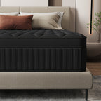 Matelas hybride à ressorts ensachés de taille moyenne, livré dans une boîte