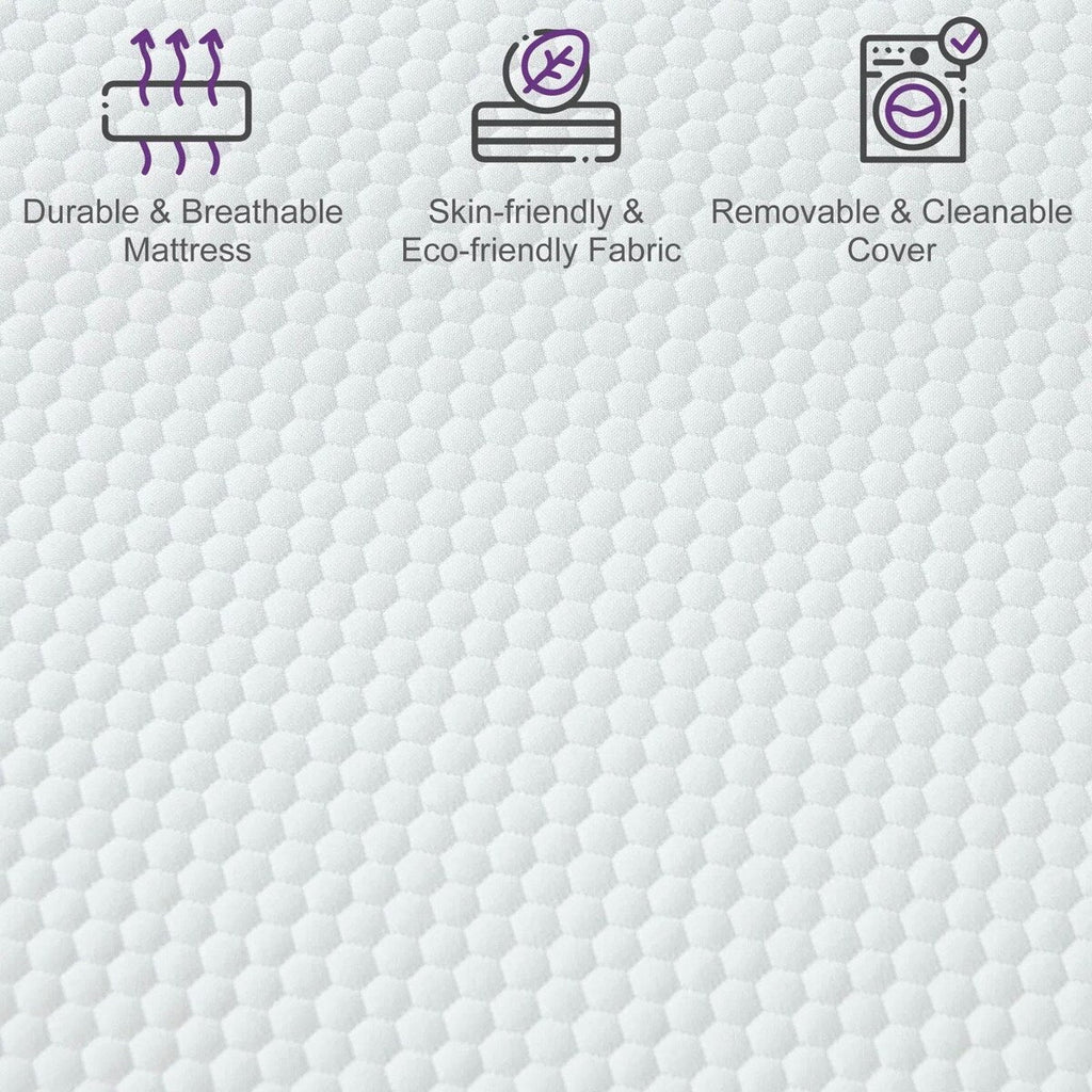 Matelas moelleux en mousse à mémoire de forme avec gel et garantie de 10 ans, certifié CertiPUR-US et sans bruit