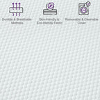 Matelas moelleux en mousse à mémoire de forme avec gel et garantie de 10 ans, certifié CertiPUR-US et sans bruit