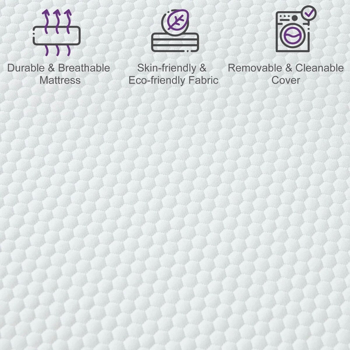 Matelas moelleux en mousse à mémoire de forme avec gel et garantie de 10 ans, certifié CertiPUR-US et sans bruit