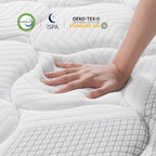 Matelas hybride en mousse à mémoire de forme de 14 pouces dans une boîte