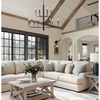 Lustre chandelier minimaliste à 15 lumières, 2 niveaux, design ancien - 48