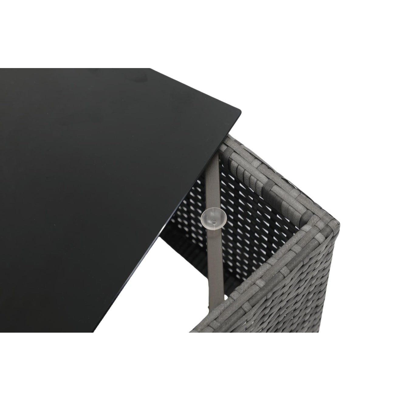 Ensemble de 15 meubles de patio en osier avec canapé, foyer et table