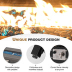 Ensemble de 15 meubles de patio en osier avec canapé, foyer et table