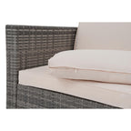 Ensemble de 15 meubles de patio en osier avec canapé, foyer et table