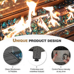 Ensemble de 15 meubles de patio en osier avec canapé, foyer et table