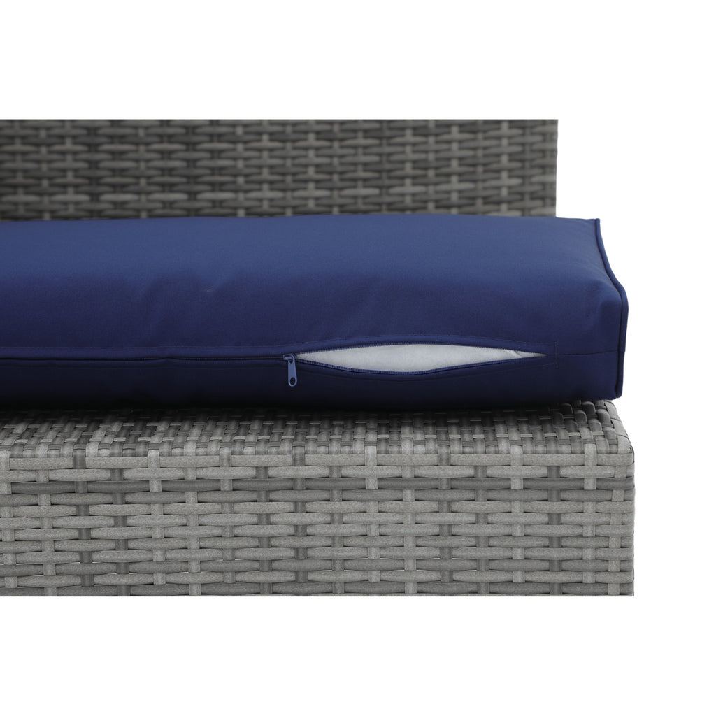 Ensemble de 15 meubles de patio en osier avec canapé, foyer et table