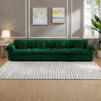 Canapé 4 places surdimensionné en velours 154,7 avec coussins effet nuage et rangements complets