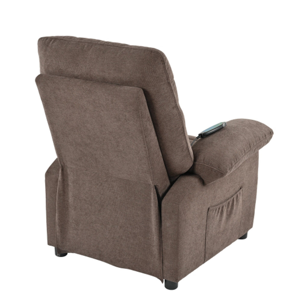Fauteuil inclinable électrique à 160° pour personnes âgées, avec massage et chauffage à 8 points, tissu chenille doux