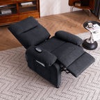 Fauteuil inclinable électrique à 160° pour personnes âgées, avec massage et chauffage à 8 points, tissu chenille doux
