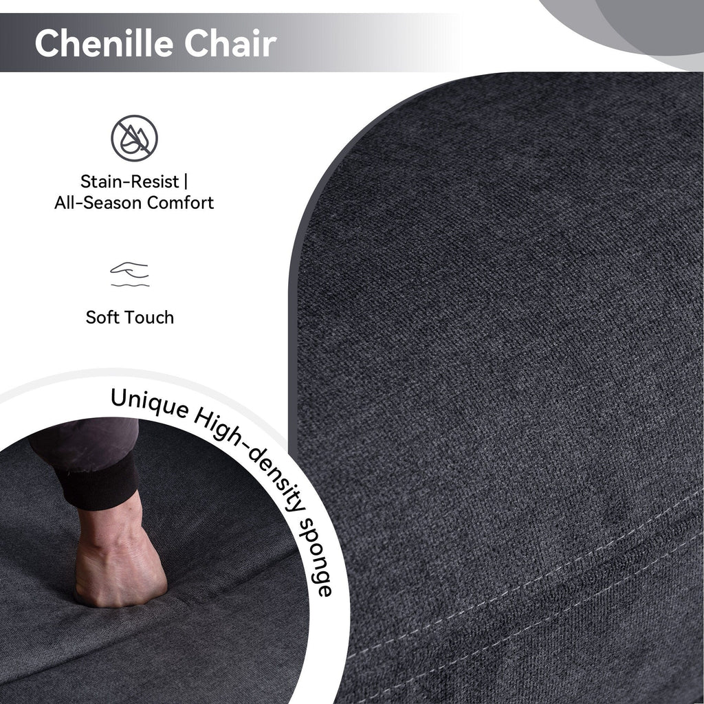 Fauteuil inclinable électrique à 160° pour personnes âgées, avec massage et chauffage à 8 points, tissu chenille doux
