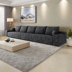 Canapé 6 places en mousse 168Foam - Canapé nuage en velours côtelé moelleux avec fauteuil inclinable et mousse haute résilience