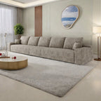 Canapé 6 places en mousse 168Foam - Canapé nuage en velours côtelé moelleux avec fauteuil inclinable et mousse haute résilience