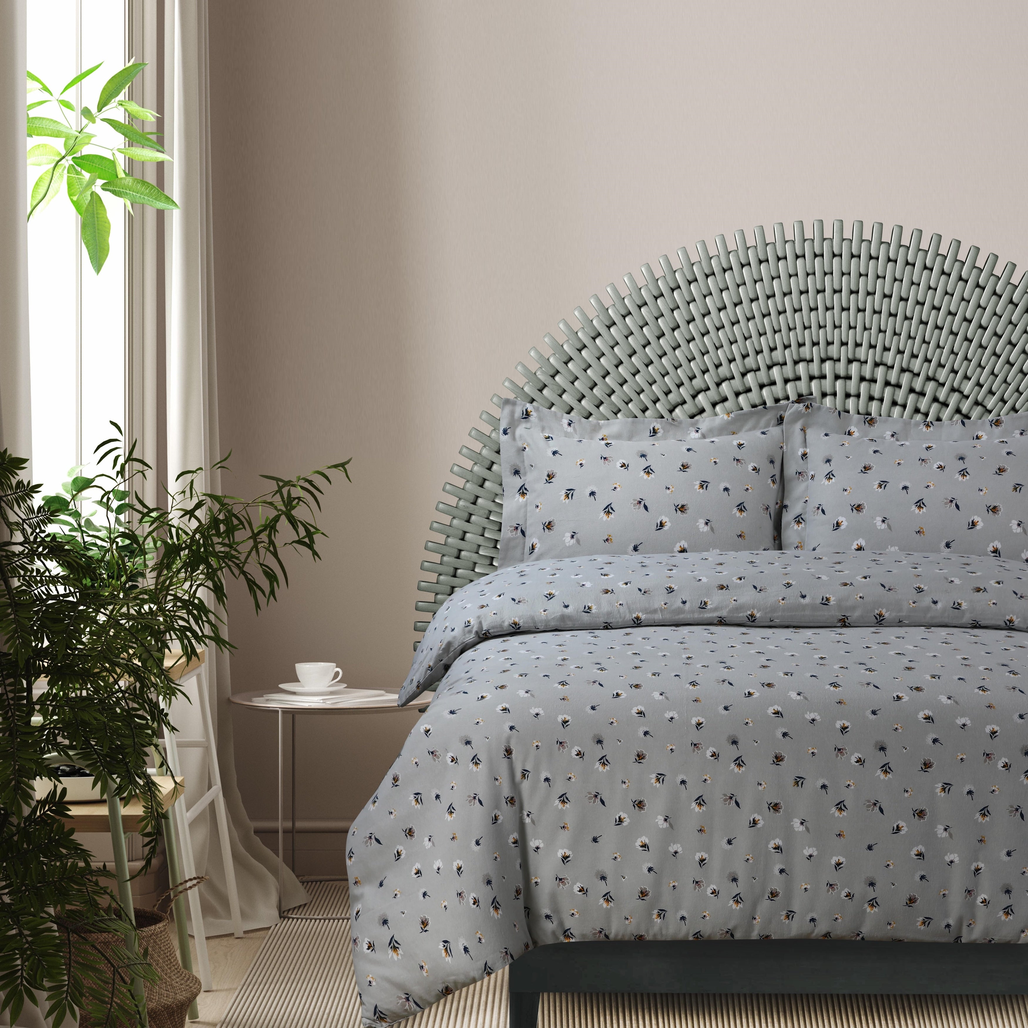 Parure de lit surdimensionnée en flanelle de coton confortable 170 g/m² imprimée