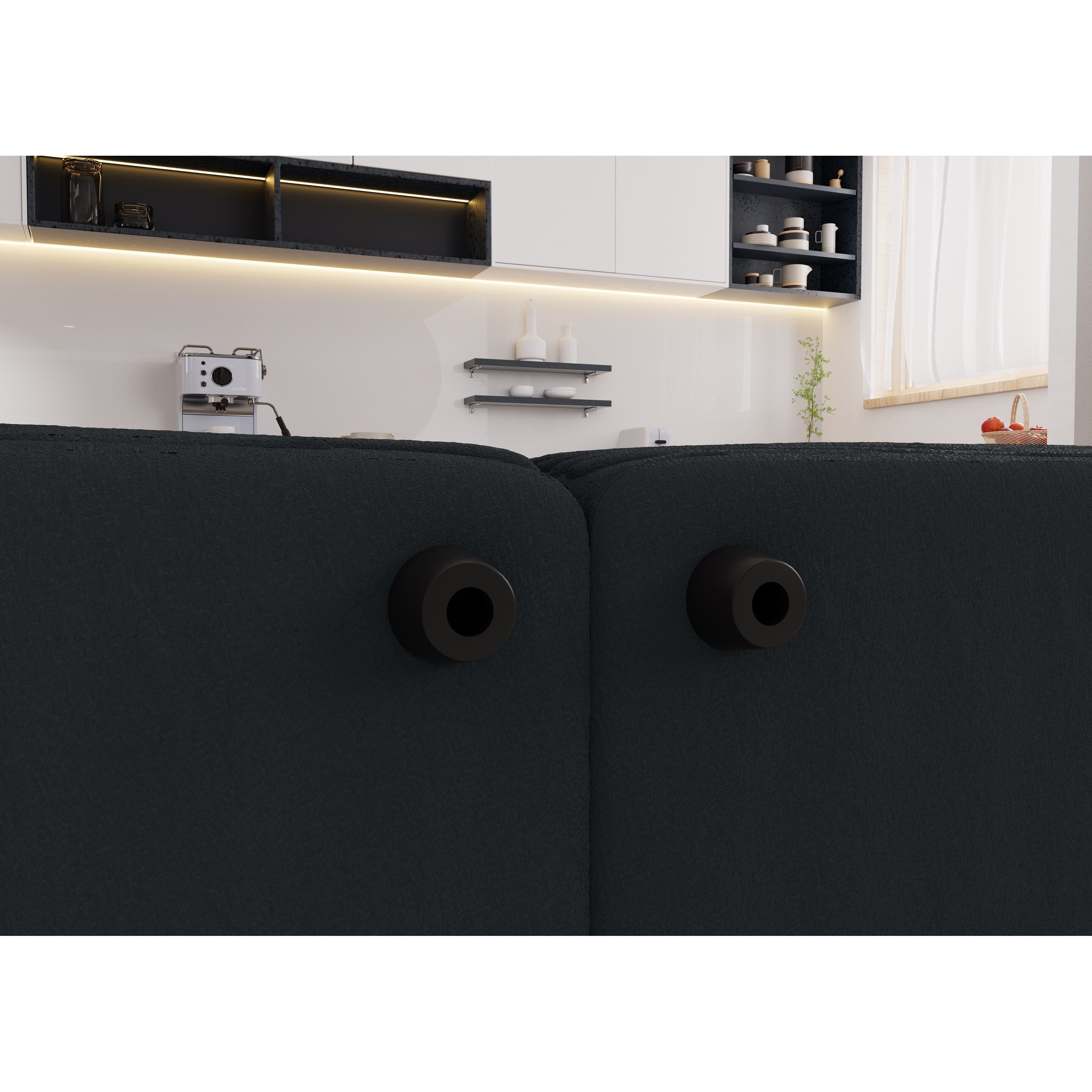 Canapé 6 places en tissu 179,5 avec assise profonde et confortable en forme de nuage avec oreillers