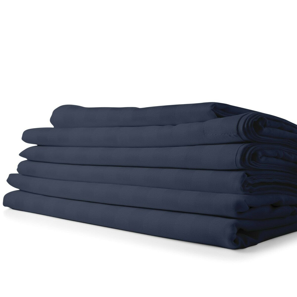 Ensemble de draps à rayures en bambou 1800 fils, poches profondes, 4 pièces