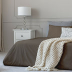 Parure de lit en coton 1800 fils avec draps et taies d'oreiller à poche profonde, toutes tailles