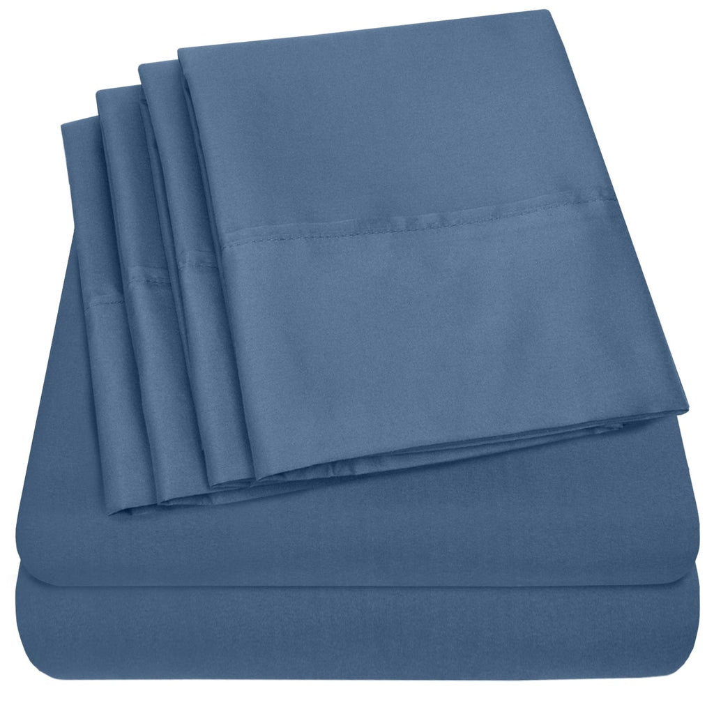 Ensemble de draps extra profonds à 24 poches, 6 pièces, série 1500
