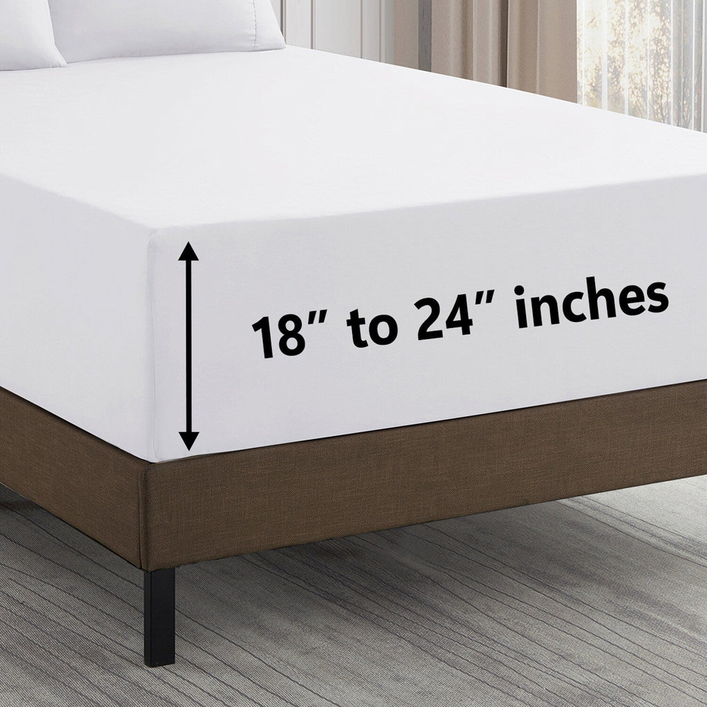 Ensemble de draps extra profonds à 24 poches, 6 pièces, série 1500