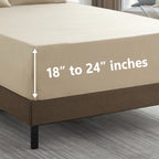 Ensemble de draps extra profonds à 24 poches, 6 pièces, série 1500