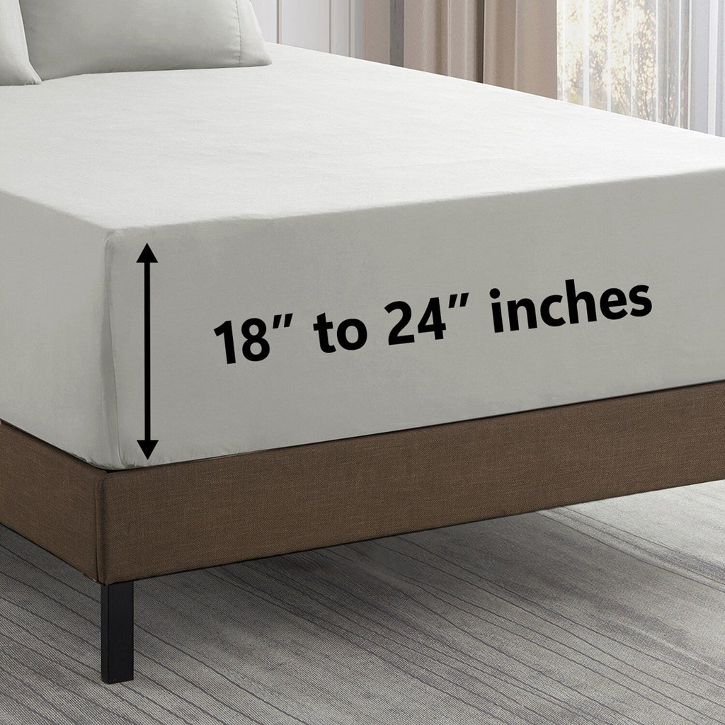 Ensemble de draps extra profonds à 24 poches, 6 pièces, série 1500